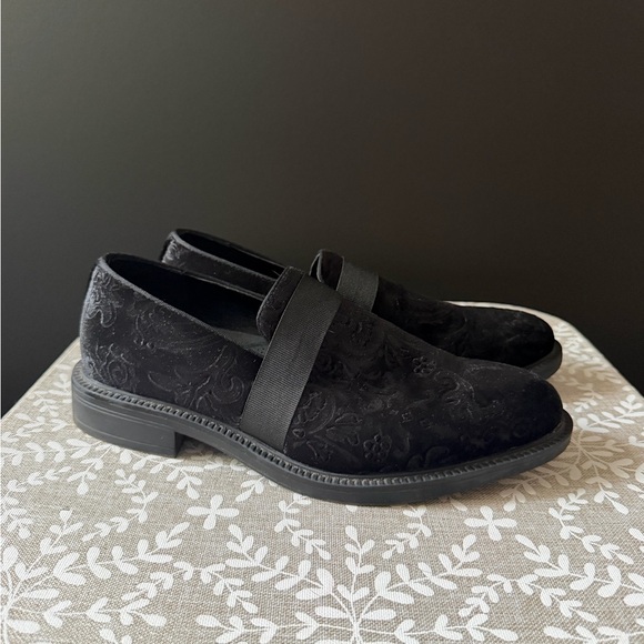 Black Bruno Marc Men's Dress Tuxedo Shoe Loafers, Slip-on size 7 like new - Picture 4 of 7